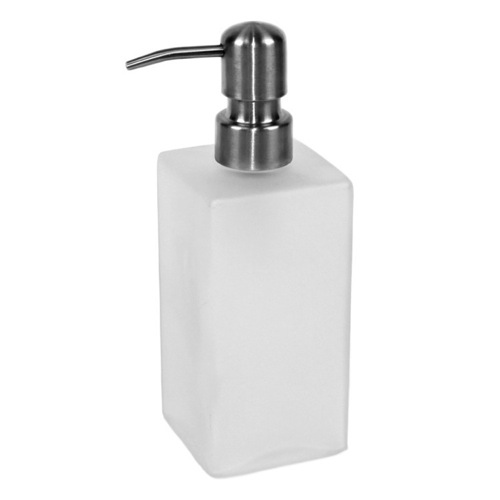 Soap Dispenser, Gedy GA81, Square Frosted Glass Soap Dispenser GA81